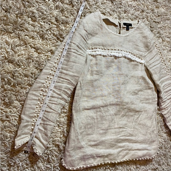 J Crew 100% Linen Blouse Shirt - Picture 3 of 5